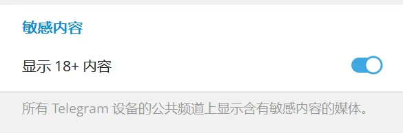 Telegram敏感限制选项