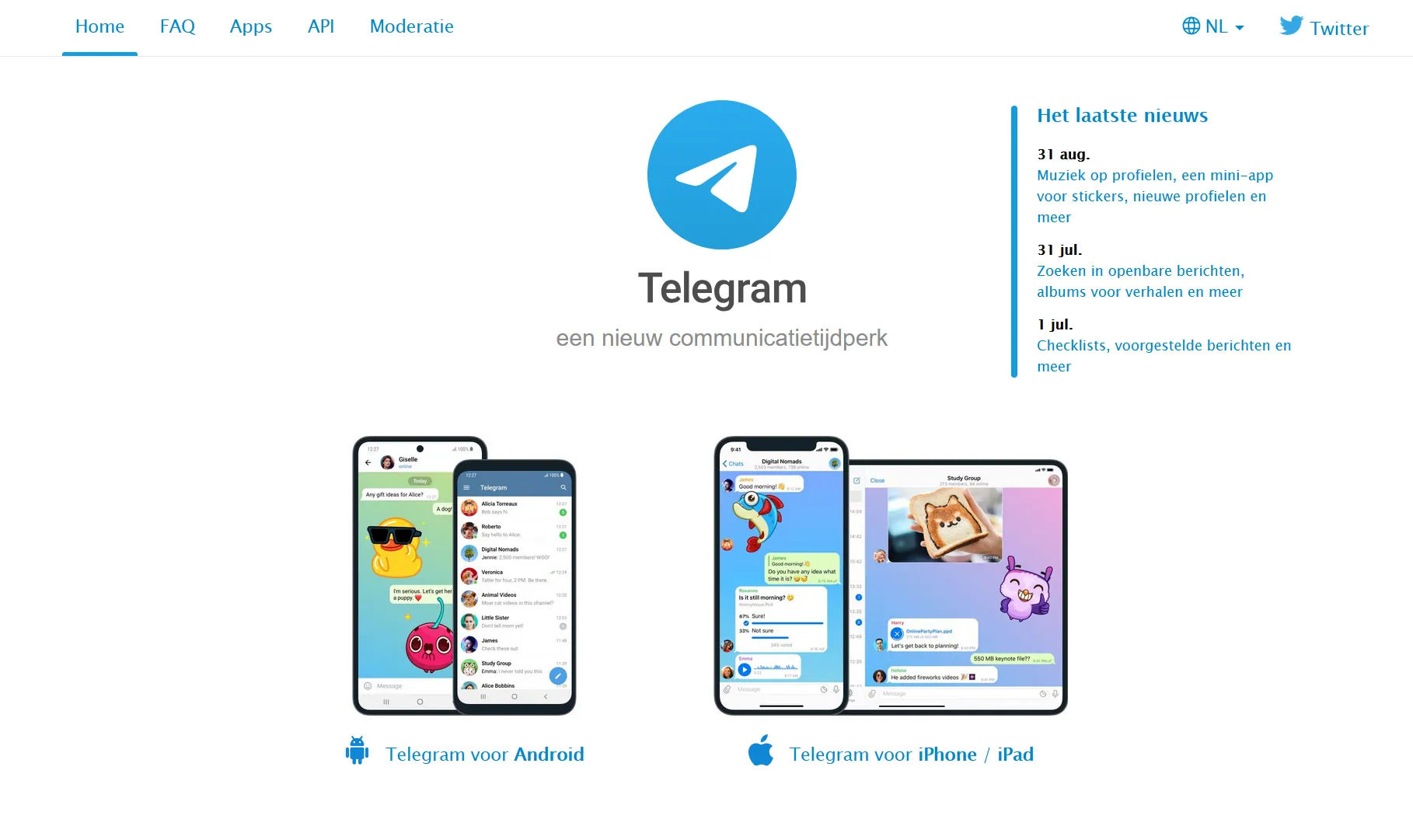 telegram官网截图
