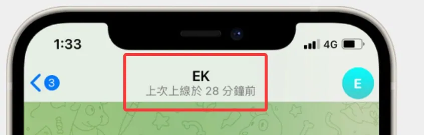 tg账号上线状态示意图
